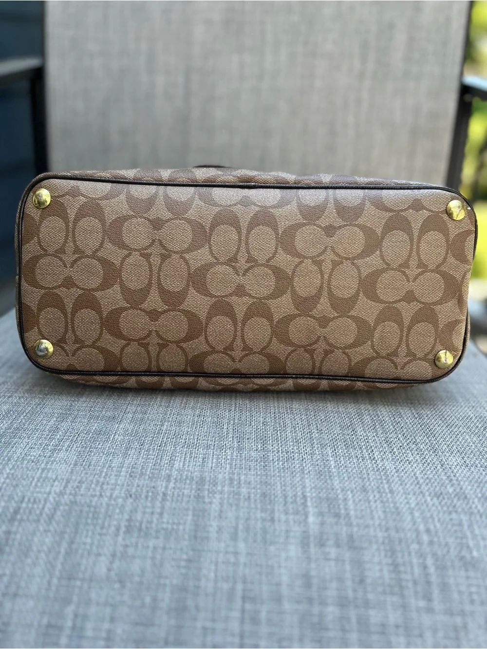 Coach Signature Dome Peyton Cora  Top Handle Zip Satchel Handbag